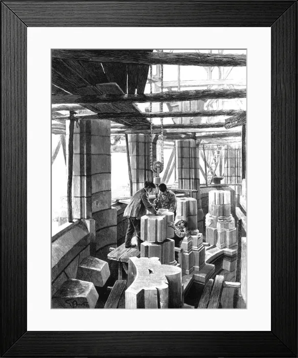 Framed Print : Paris, France - Sacre Coeur being constructed Framed Print : Paris, France - Sacre Coeur being constructed