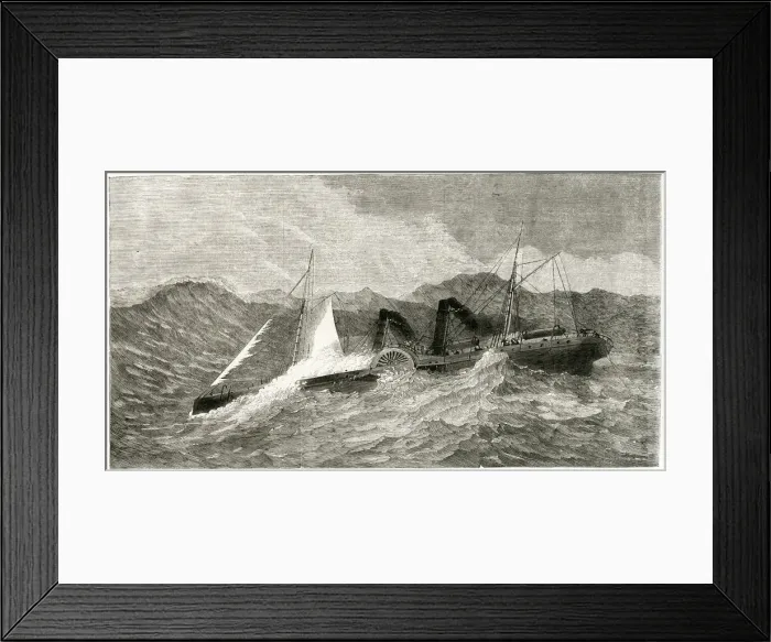 Framed Print : Disaster at the Mouth of the Mersey - Wreck of the Lelia Framed Print : Disaster at the Mouth of the Mersey - Wreck of the Lelia