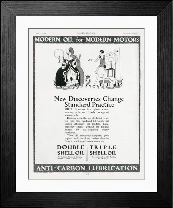 Framed Print : Anti-Carbon Lubrication Advertisement Framed Print : Anti-Carbon Lubrication Advertisement