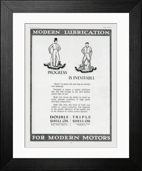 Framed Print : Modern Lubrication Advertisement Framed Print : Modern Lubrication Advertisement