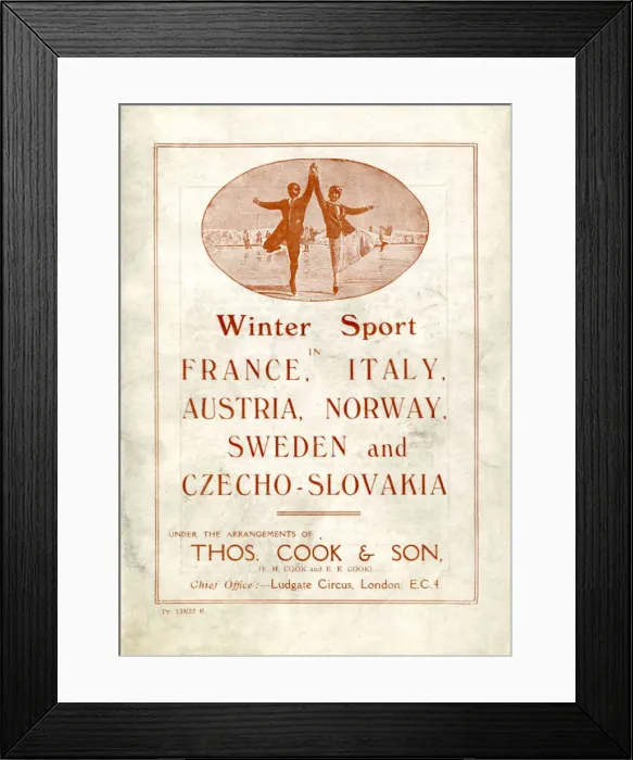 Framed Print : Thomas Cook Travel Brochure - Cover Framed Print : Thomas Cook Travel Brochure - Cover