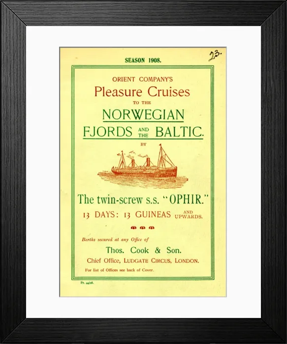 Framed Print : Thomas Cook Travel Brochure - Cover Framed Print : Thomas Cook Travel Brochure - Cover