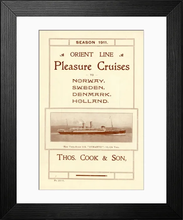 Framed Print : Thomas Cook Travel Brochure - Cover Framed Print : Thomas Cook Travel Brochure - Cover