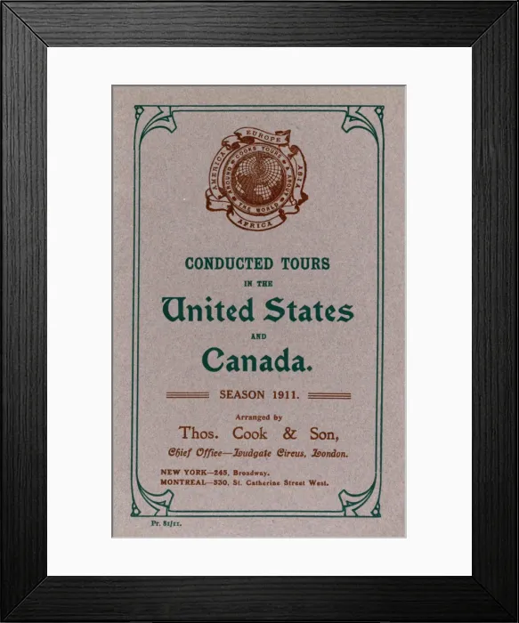 Framed Print : Thomas Cook Travel Brochure - Cover Framed Print : Thomas Cook Travel Brochure - Cover