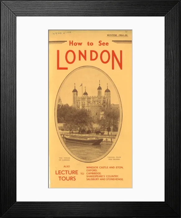 Framed Print : Thomas Cook Travel Brochure - Cover Framed Print : Thomas Cook Travel Brochure - Cover