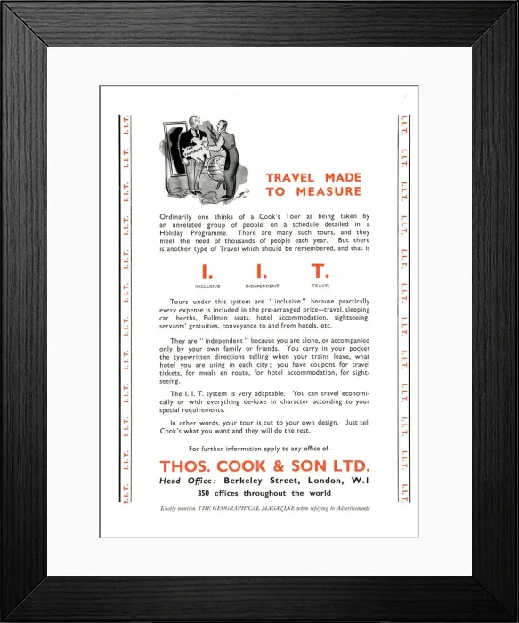 Framed Print : Thomas Cook - Travel Company - Advertisement Framed Print : Thomas Cook - Travel Company - Advertisement