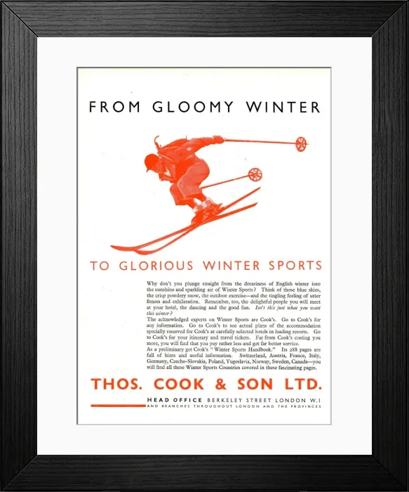 Framed Print : Thomas Cook - Travel Company - Advertisement Framed Print : Thomas Cook - Travel Company - Advertisement