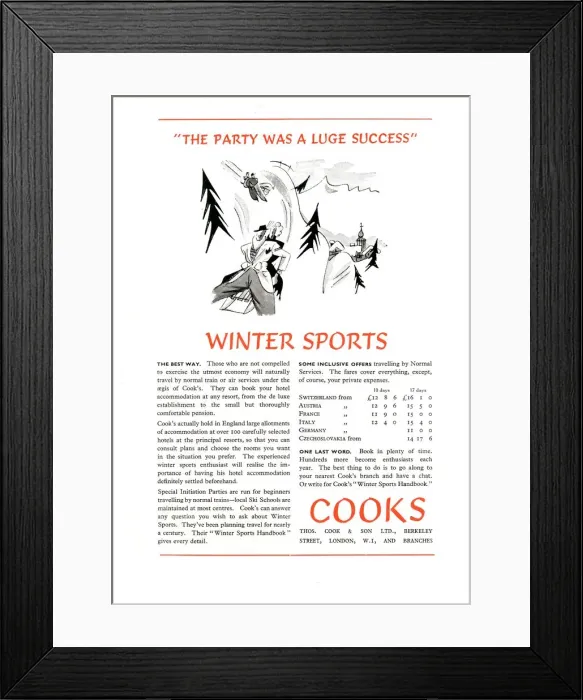 Framed Print : Thomas Cook - Travel Company - Advertisement Framed Print : Thomas Cook - Travel Company - Advertisement