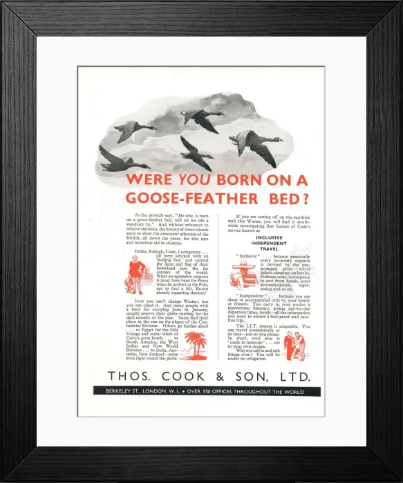 Framed Print : Thomas Cook - Travel Company - Advertisement Framed Print : Thomas Cook - Travel Company - Advertisement