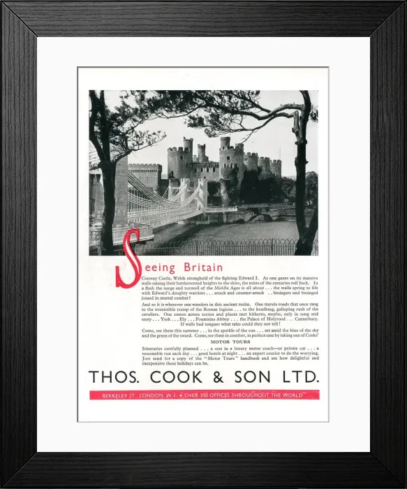 Framed Print : Thomas Cook - Travel Company - Advertisement Framed Print : Thomas Cook - Travel Company - Advertisement