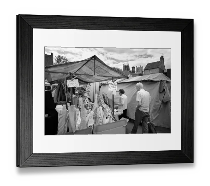 Framed Print : Market below Ely Cathedral Framed Print : Market below Ely Cathedral