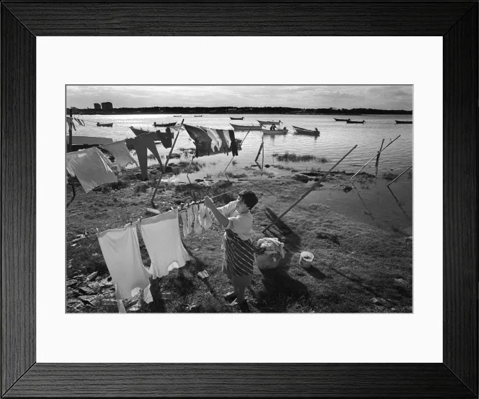 Framed Print : Wash day River Cavado, Portugal Framed Print : Wash day River Cavado, Portugal
