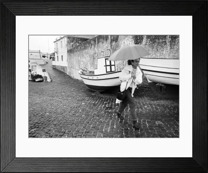 Framed Print : Young woman, Ericeria, Portugal