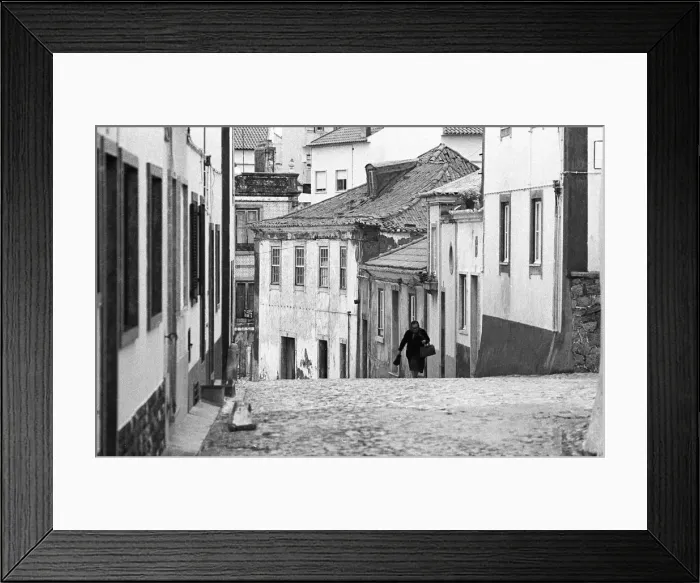 Framed Print : Old woman, Ericeria, Portugal - 2