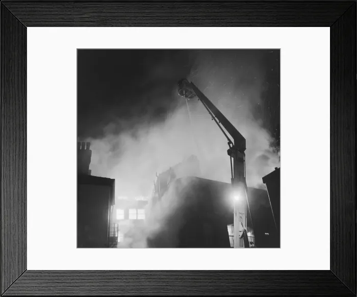 Framed Print : Warehouse fire, Manchester Framed Print : Warehouse fire, Manchester