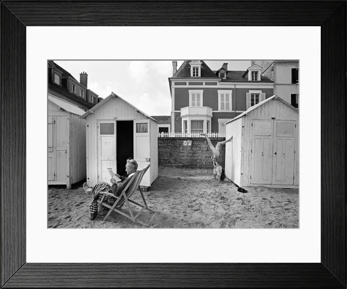 Framed Print : Hand stand, Normandy, France Framed Print : Hand stand, Normandy, France