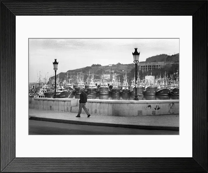 Framed Print : Bermeo harbour trawlers, Spain Framed Print : Bermeo harbour trawlers, Spain