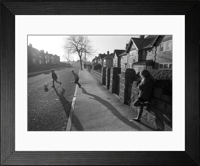 Framed Print : Children playing Ryecroft Estate, Walsall Framed Print : Children playing Ryecroft Estate, Walsall