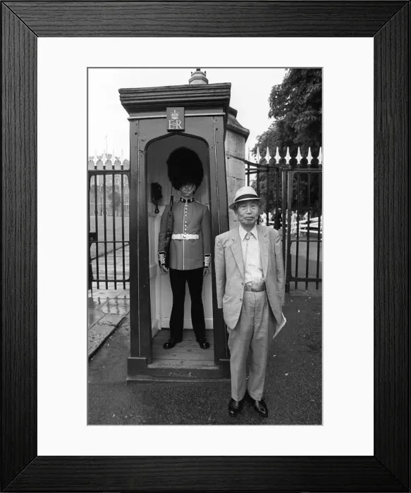 Framed Print : Tourist and guardsman, Windsor Framed Print : Tourist and guardsman, Windsor