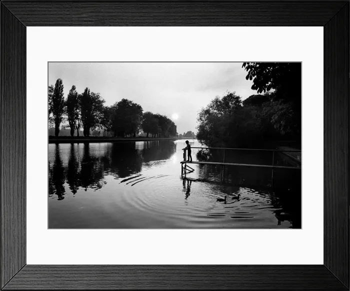 Framed Print : Boy silhouette, River Thames, Windsor Framed Print : Boy silhouette, River Thames, Windsor