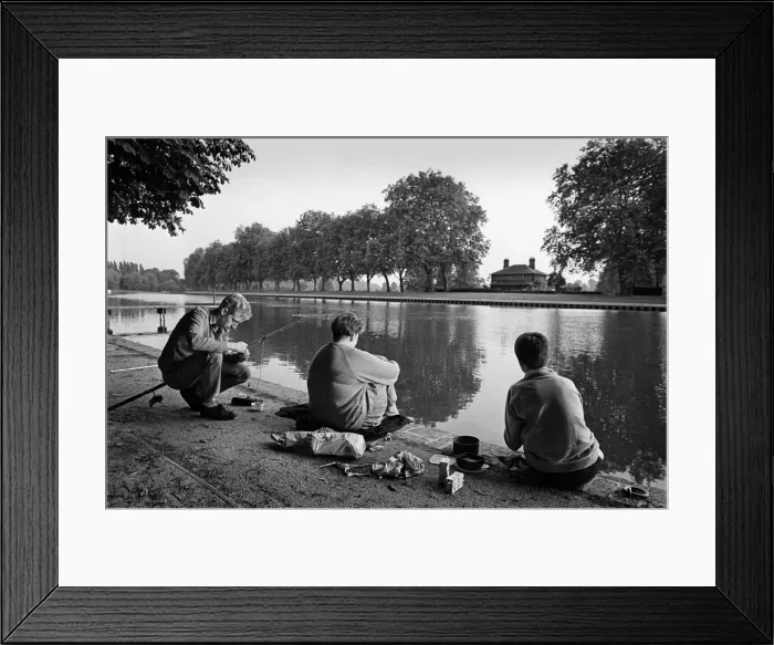 Framed Print : Fishing, River Thames, Windsor Framed Print : Fishing, River Thames, Windsor