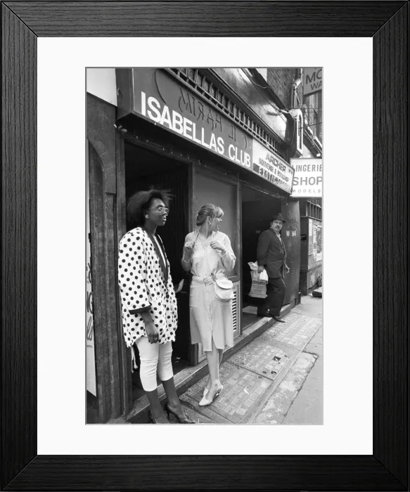 Framed Print : Waitresses Soho strip club Framed Print : Waitresses Soho strip club