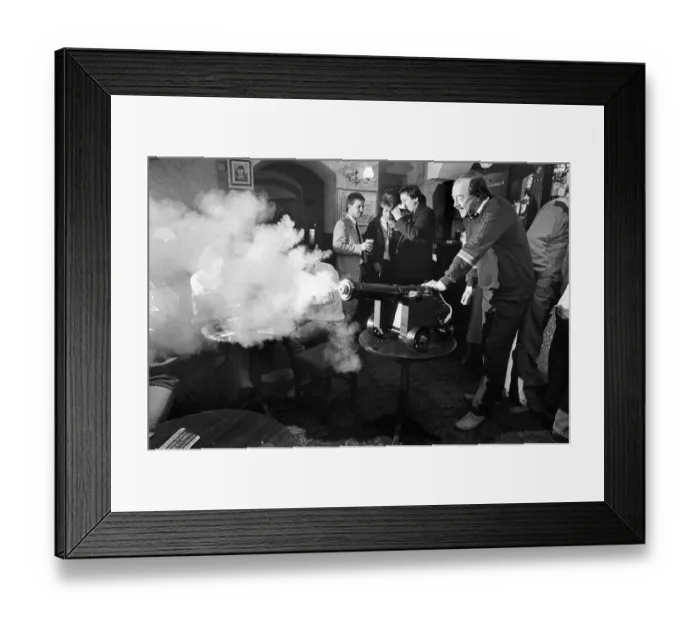 Framed Print : Cannon firing in pub -1 Framed Print : Cannon firing in pub -1