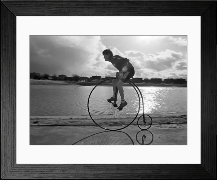 Framed Print : Penny-farthing rider Framed Print : Penny-farthing rider