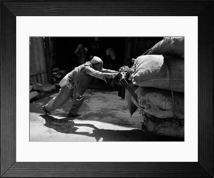 Framed Print : Market porter, Kashmir Framed Print : Market porter, Kashmir