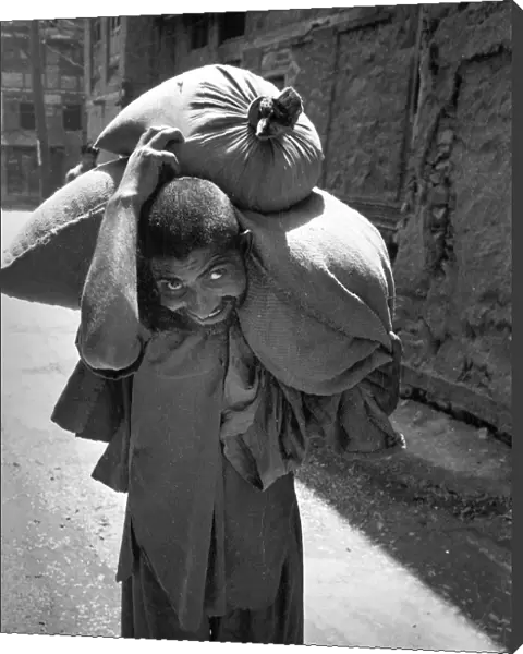 Man with sack, Kashmir