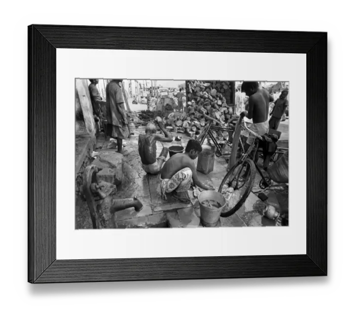 Framed Print : Pavement washroom, Old Delhi Framed Print : Pavement washroom, Old Delhi