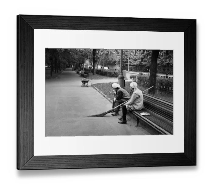 Framed Print : Women street sweepers, Moscow Framed Print : Women street sweepers, Moscow