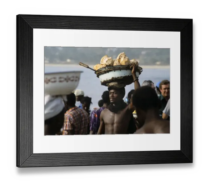 Framed Print : Coconut seller, Sierra Leone Framed Print : Coconut seller, Sierra Leone