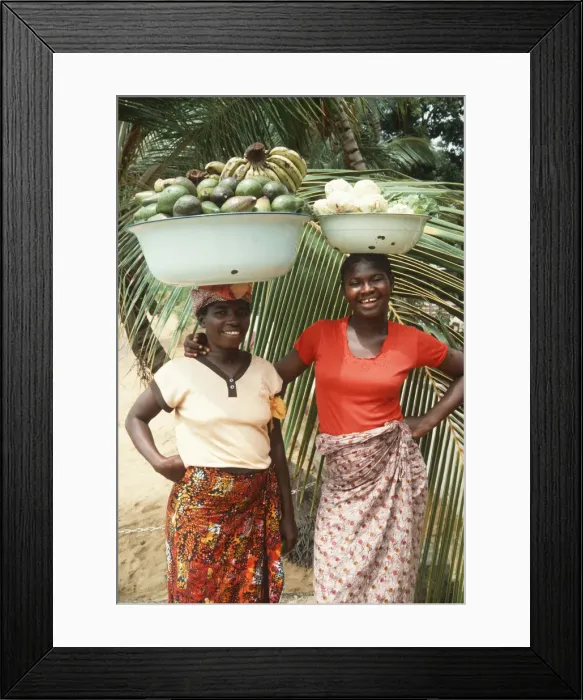 Framed Print : Fruit sellers, Sierra Leone Framed Print : Fruit sellers, Sierra Leone