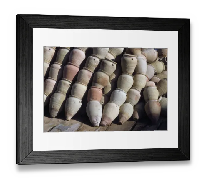 Framed Print : Amphorae pots, Djerba, Tunisia Framed Print : Amphorae pots, Djerba, Tunisia