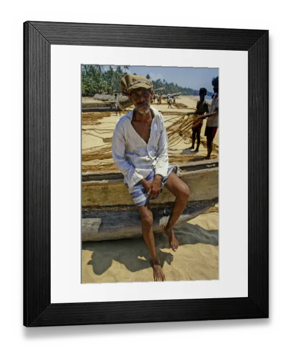 Framed Print : Ragged boatman, Sri Lanka Framed Print : Ragged boatman, Sri Lanka