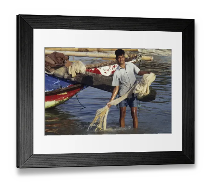 Framed Print : Young fisherman, Sri Lanka Framed Print : Young fisherman, Sri Lanka