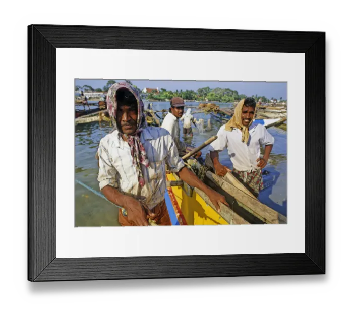 Framed Print : Three fishermen, Sri Lanka Framed Print : Three fishermen, Sri Lanka