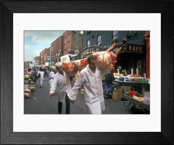 Framed Print : Butchers in street, Dublin Framed Print : Butchers in street, Dublin