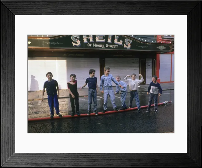 Framed Print : Naughty boys with hose pipe, Dublin - 2 Framed Print : Naughty boys with hose pipe, Dublin - 2
