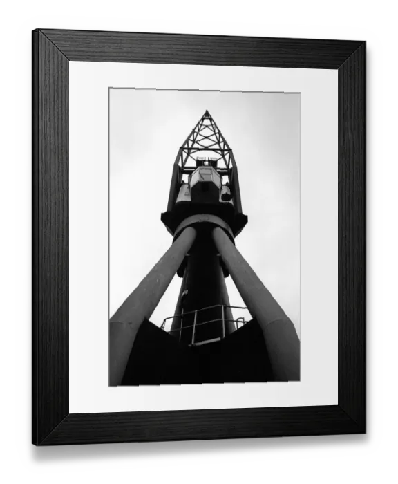 Framed Print : Docklands development, London, England. One of the preserved Framed Print : Docklands development, London, England. One of the preserved