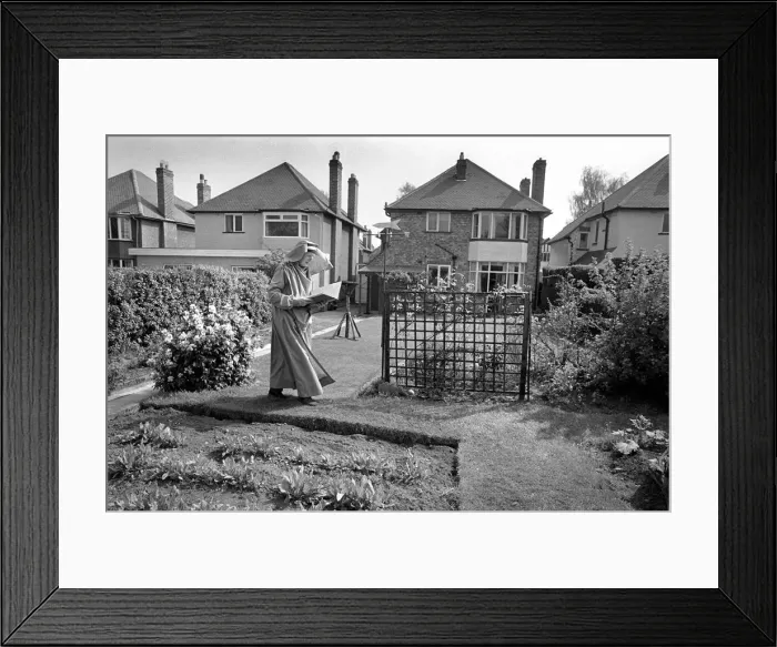 Framed Print : Cornish Bard at his suburban home in Birmingham Framed Print : Cornish Bard at his suburban home in Birmingham