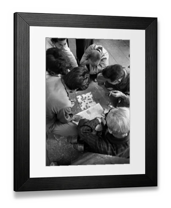 Framed Print : Men smoke and play a game of checkers in Canton, China Framed Print : Men smoke and play a game of checkers in Canton, China