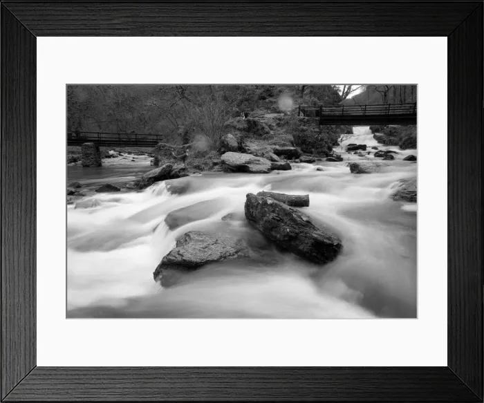 Framed Print : Watersmeet joining of the East Lyn River and Hoar Oak Water Framed Print : Watersmeet joining of the East Lyn River and Hoar Oak Water