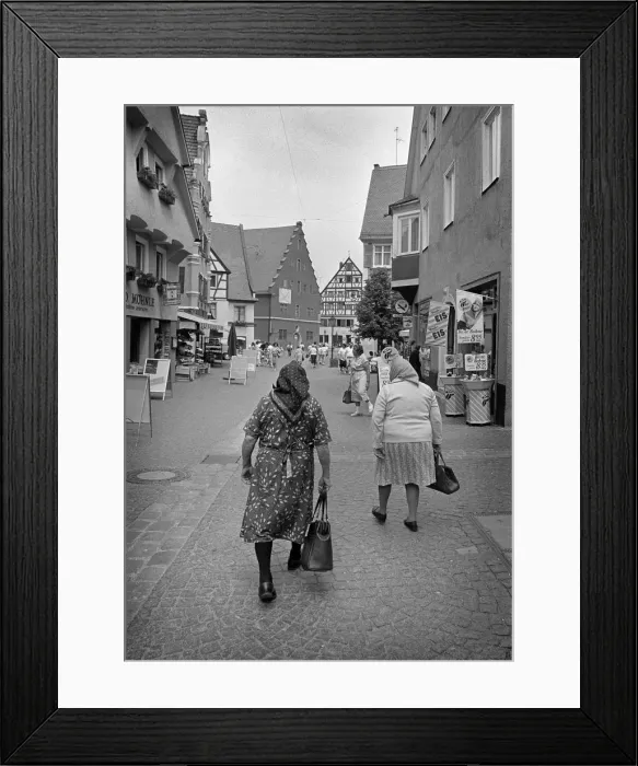 Framed Print : Two elderly ladies in Nordlingen, Bavaria, German Framed Print : Two elderly ladies in Nordlingen, Bavaria, German
