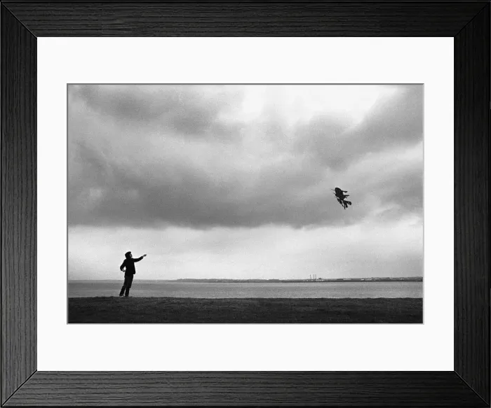 Framed Print : Flying a Chinese kite on the banks of the River Mersey Framed Print : Flying a Chinese kite on the banks of the River Mersey