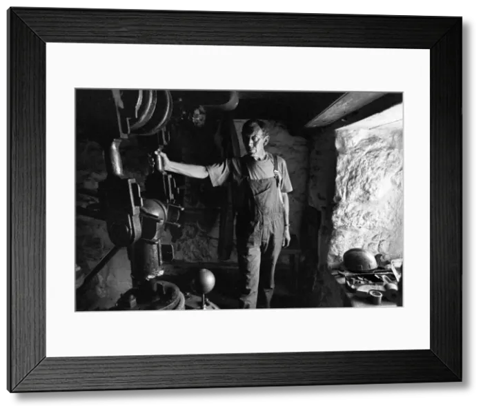 Framed Print : Former tin miner in the abandoned Levant tin mine Framed Print : Former tin miner in the abandoned Levant tin mine