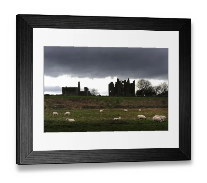 Framed Print : Winter silhouette of Lindisfarne priory, Holy Island Framed Print : Winter silhouette of Lindisfarne priory, Holy Island