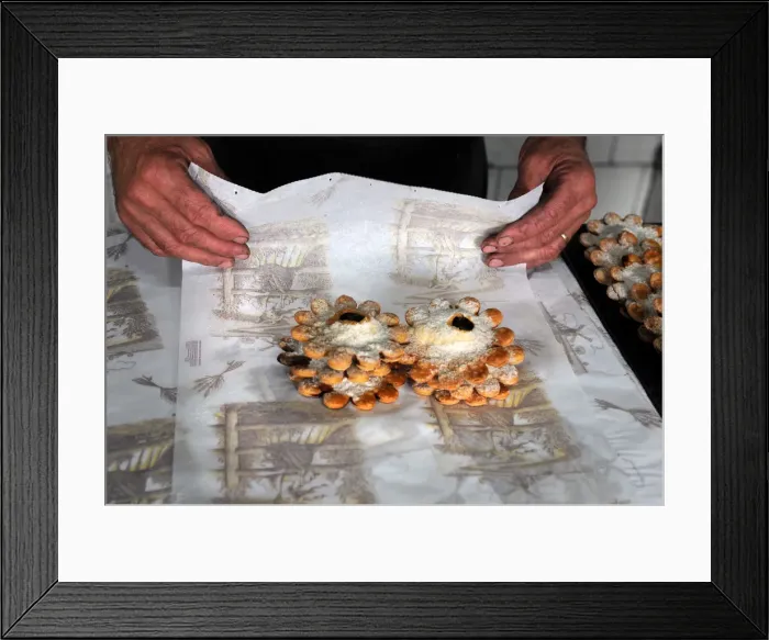 Framed Print : Baker Juan Olives bakes bread in olive wood burning oven Framed Print : Baker Juan Olives bakes bread in olive wood burning oven