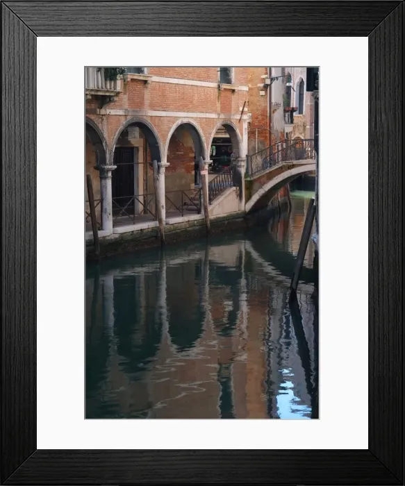 Framed Print : Looking towards Fondementa Piovan, Venice, with reflections Framed Print : Looking towards Fondementa Piovan, Venice, with reflections